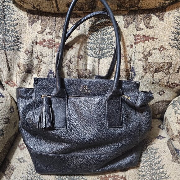 Kate Spade Handbags - Kate Spade Black Pebbled Leather Southport Avenue Oden Tote